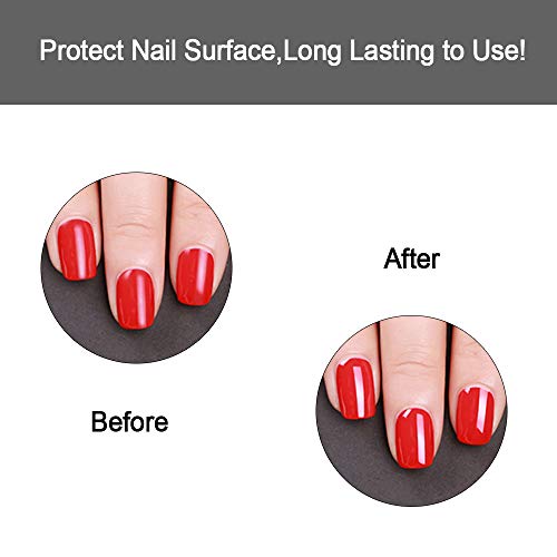 MIZHSE No Wipe Top Coat High Gloss Top Gel Coat for Manicure Protect Nail Surface Long Lasting Nail Gel Polish Soak Off LED Lamp Gel 10ml