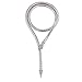 OUMOU Flexible Bendable Snake Jewelry Necklace Gothic Magnetic Choker Necklace - Versatile Can be used as Waistband Bracelet (White)