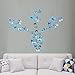 Ewong Butterfly Wall Decals, 36PCS 3D Butterflies Home Decor for Room, Wall Sticker for Girls Room Kids Bedroom Bathroom Baby Nursery Decoration (Blue)