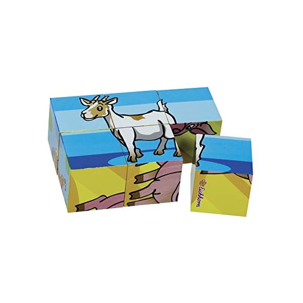 Eichhorn 100005481 - Bilderwürfel Klein, 6 Motive mit 6 Bausteinen, 6-tlg., 10,5x7cm – Bild 6