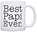 Father's Day Gift for Grandpa Best Papi Ever Gift Coffee Mug Tea Cup White