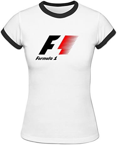 Racing Formula One F1 Logo Print T-shirt Women's Tee M White