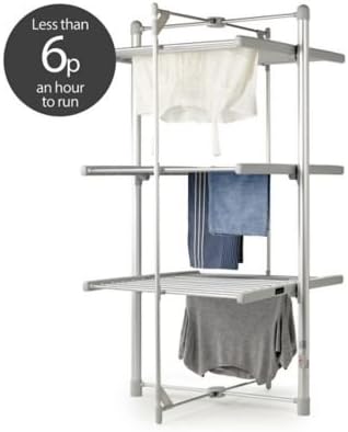 lakeland Dry:Soon 3 Tier Heated Clothes Airer - Indoor Drying Flexible Costs Pennies To Run, Silver - Image 3