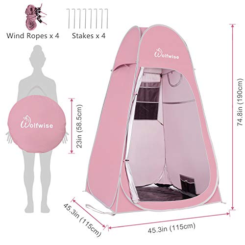 WolfWise Portable Pop Up Privacy Shower Tent Spacious Changing Room for
