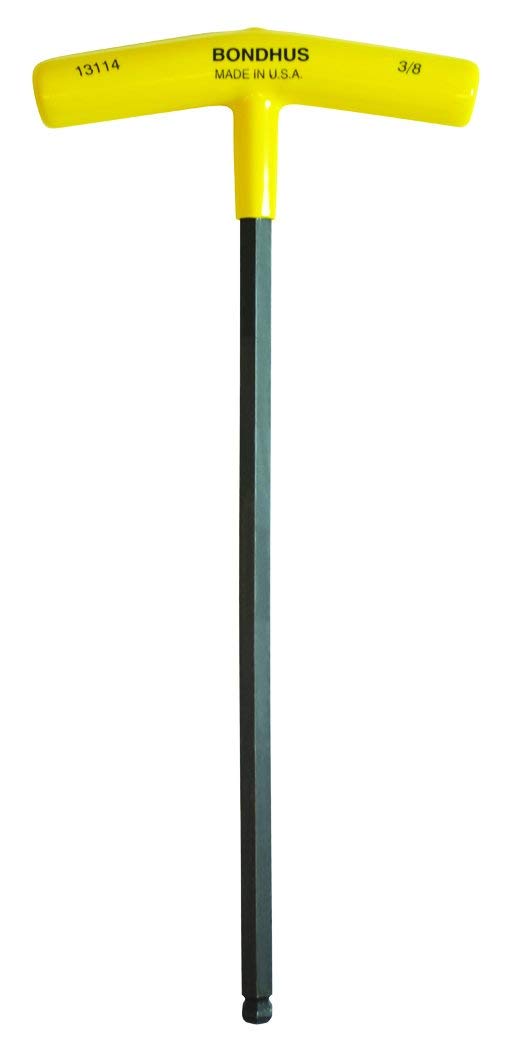 Bondhus BND13114 3/8 balldrivev t - hnd, Yellow, 11.8"