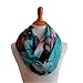 Scarf_tradinginc® Infinity Loop Scarf Pareo Sarong (Hibiscus Teal)