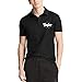 M.STRA Men Taylor-Guitars-Sign- Cotton Black Polo Tee Shirts Short Sleeved
