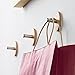 OAK LEAF Adhesive Hooks, 6 PCS Heavy Duty Wood &Stainless Steel Decorative Stick Wall Hooks Clothes Hangers for Home Kitchen Coats Hats Keys Bags