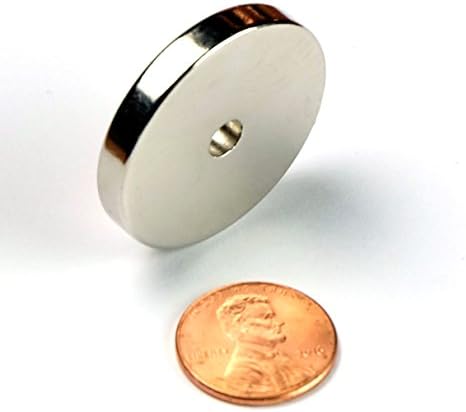 2pcs 32mm x 5mm Hole 5mm 1.26" x 3/16" Hole 3/16" N52 Super Strong Neodymium Magnets Rings DIY - by NEOGAUSS.