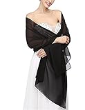 AngelaLove Chiffon Bridal Wedding Shawl Wrap Prom Evening Dress Stole Scarves