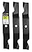 Maxpower 561546B 3 Heavy-Duty Blades for Many 50 in. Cut MTD, Cub Cadet, Troy-Bilt Mowers Replaces OEM #'s 742-04068, 759-04047, 759-4047, 942-04068 Black