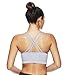 Reebok Women's Strappy Longline Sports Bra - Racerback Medium Impact Bralette w/Removable Cups