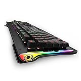 Gaming Keyboard,Powpro PP-BK668 Optical Axis Mechanical Gaming Keyboard Waterproof RGB LED Anti-ghosting Backlight 104 Key
