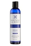 Organic Everyday Shampoo by Nurture My Body - 100% Organic - SLS Free - For All Hair Types - Color Safe (Scented)