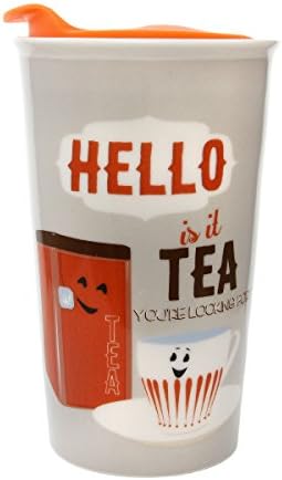 Purple Lemonade Ceramic Travel Coffee or Tea Mug 10 oz - is It Tea You're Looking for - Artwork by Ginger Oliphant