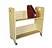 FixtureDisplays Wood Book Cart Library Cart Pew Cart 10969