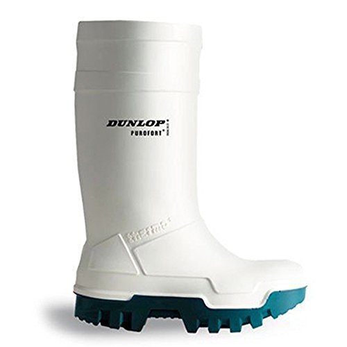 Dunlop Purofort Thermo+ full safety White White/Blue Shoes E662143 Size - 10