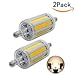 CTKcom R7S 78mm COB LED Bulbs(2 Pack)- J Type 78mm Double Ended 8W 650LM Halogen Bulbs Warm White 3000K,R7S Double Ended Filament Flood Lights Tube Lamps 70W Replacement T3 Halogen Bulb,AC85-265V