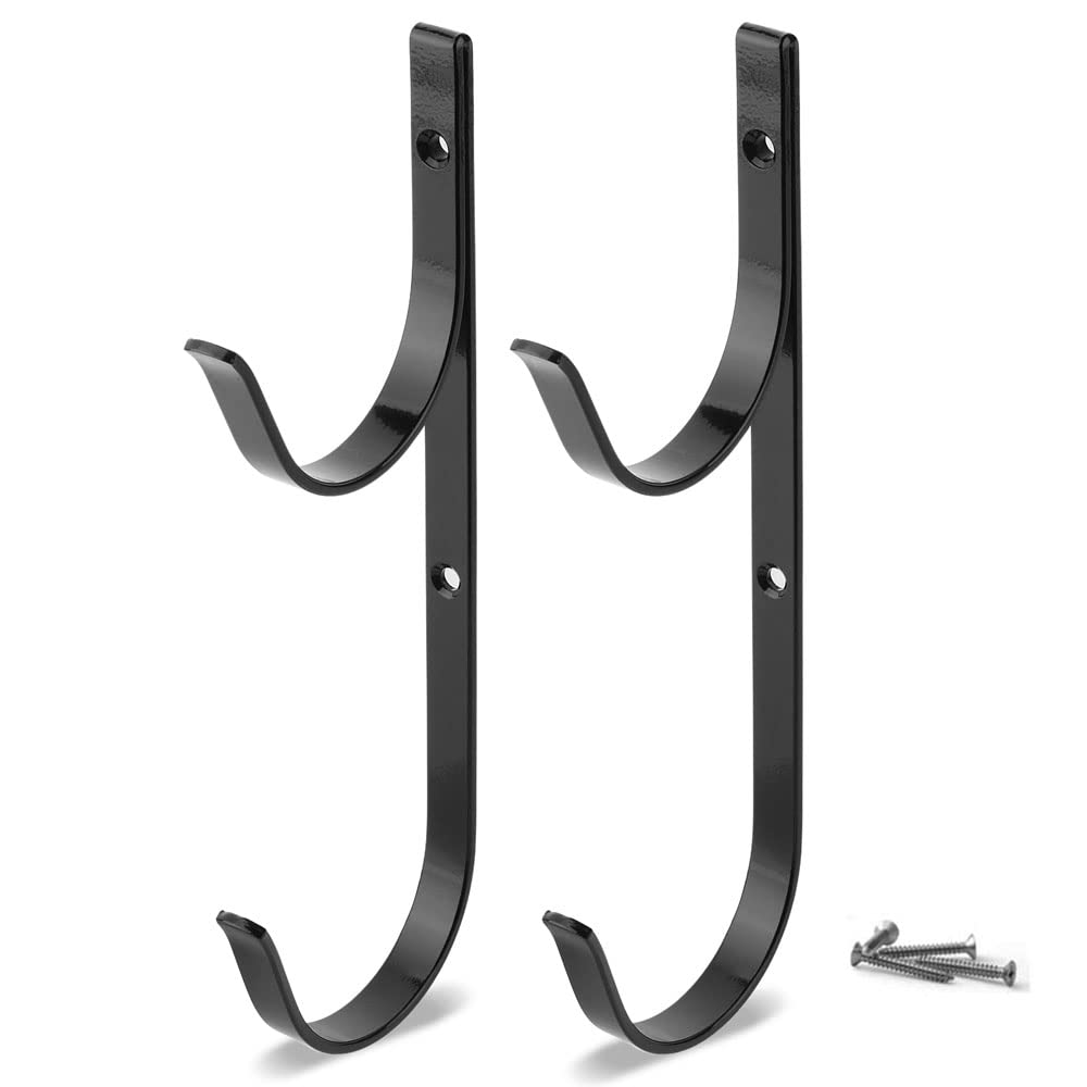zalati Pool Pole Hanger 2pcs Aluminium Holder Equipment Hook for Swimming Pools, Gardens, Garages, Farms Wear Tools Accessories