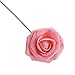 Febou Artificial Flowers, 100pcs Real Touch Artificial Foam Roses Decoration DIY for Wedding Bridesmaid Bridal Bouquets Centerpieces, Party Decoration, Home Display (Concise Type, Pink)