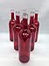6 Red Glass Bottles Flat Bottom 750ml for Bottle Trees, Crafting, Parties,Wedding Center Piece, Decor, Home Brew, Beer, Wine