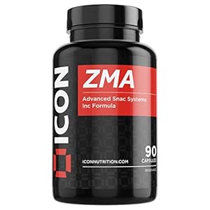 ICON Nutrition ZMA Supplement, 1500mg Per Serving, 1 Month Supply, Pack of 90