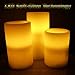 Genuine Wax Flameless Candle Set - LED Candle Set of 3 Pillars - Auto Timer & Remote Control - Battery Operated