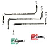 Coolais Double Head Offset Screwdriver Z Shaped Magnetic Slotted Phillips Hand Tool Set 5 in 1 ZSDS-01