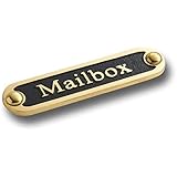The Metal Foundry Mailbox Brass Door Sign. Traditional Style Home DÃ©cor Wall Plaque Handmade UK.