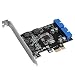 Phoneix PCI Express to Dual 20 Pin USB 3.0 PCI-e X1 to 2 ports 19pin USB3.0 Header Support Low Profile Bracket primary