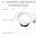 Sunco LED Recessed Lighting 4 Inch, 10 Pack 4000K Cool White, Dimmable Can Lights, Smooth Trim, 11W=60W, 660LM, Damp Rated, Retrofit Installation - UL Certified