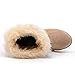 Susanny Women's Winter Fashion Warm Short Booties Casual Outdoor Suede Flat Heel Waterproof Faux Fur Beige Snow Boots 7 B (M) US
