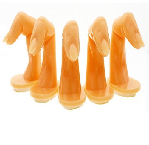 Susen Brand New Set/5pc Make up Nail Art Kit Plastic False Finger Practice Training Display Tool