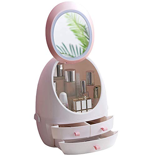LED Mirror Makeup Organizer, Zinnor 