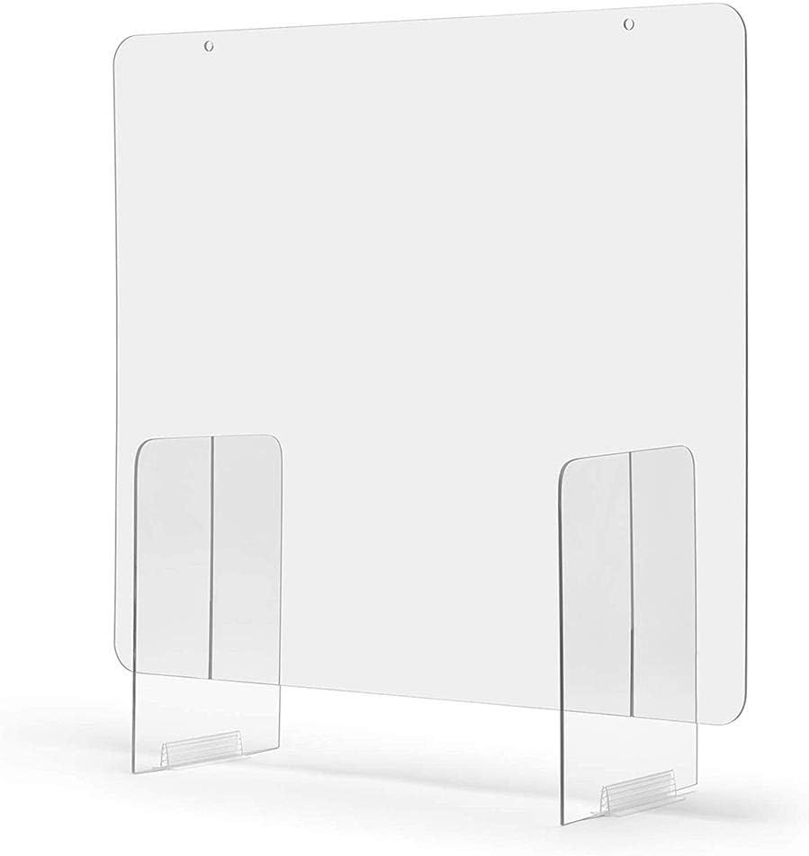 heirao4072 Plexiglass Shield, Premium Portable Counter Shield, Clear