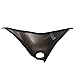 YiZYiF Men's Backless Mesh Pouch Jockstrap Thong Open Crotch Briefs Panty Shorts Black