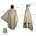 ANYOO Waterproof Rain Poncho Bike Bicycle Rain Capes Lightweight Compact Reusable for Adults Khaki