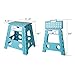 Acko 16 Inches Super Strong Folding Step Stool for Adults and Kids, Light Blue Kitchen Stepping Stools, Garden Step Stool, Holds up to 400 LBS
