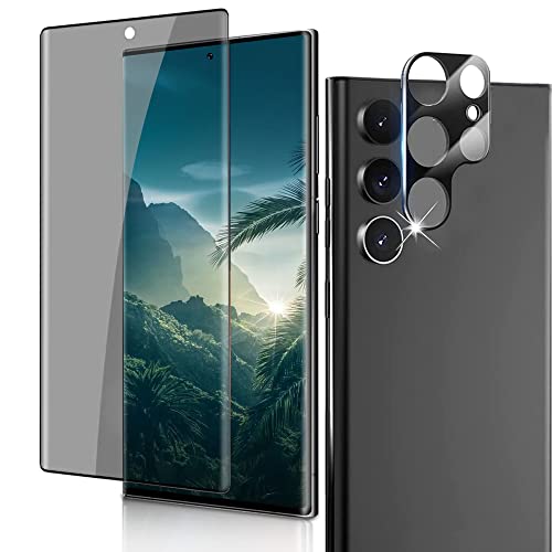 1+1 Pack Galaxy S22 Ultra Screen Protectors, Include 1 Pack Camera Lens Protector,9H HighGrade