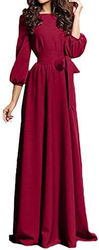 Women Dress Long Sleeve Maxi Evening Party Beach Sundress