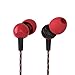 OARIE Earphones, in-Ear Headphones Stereo Earbuds with Microphone for iPhone, iPod, iPad, Samsung (Red)