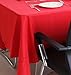 Utopia Kitchen Red Tablecloth 60 x 102 Inches Tablecloth - 100% Polyester Rectangular Table Cover