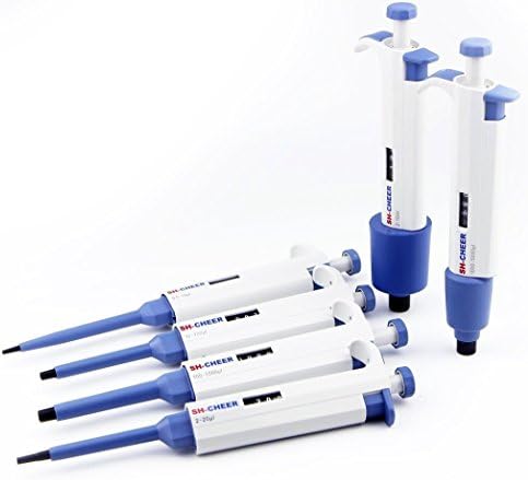 MicroPipette Kit: 6 TopPette Scientific Pipettors 0.1-10000ul (0.1-2.5; 0.5-10; 10-100; 100-1000; 1000-5000; 2000-10000), Adjustable Multi-Volume Single Channel Autoclavable Pipettes