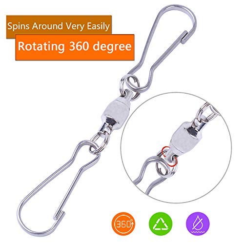 Lvcky Dual Clip Swivel Hanging Hooks for Spinning Windsocks and Any Kites, Flower Pots, Plants, Bird Feeders, Solar Lights, Flag Pole（Pack of 10） - Thumbnail 3