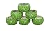 Shalinindia Beaded Napkin Rings - Set of 6 Rings -Green Napkin Rings Set -Diameter-1.5 Inch