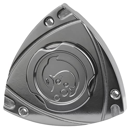 FREELOVE Metal Fidget Spinner for Adults, Stainless Steel Heavy Spinning Toys, Small Mini 5th Fox Hand Gyro, Bearing Premium Long High Spin Fidget Block, Zirconium Alloy Black