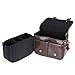 Koolertron Waterproof Vintage fashionable PU Leather DSLR Camera Bag Shoulder Messenger Bag Fit DSLR with 2 lenses For Canon Sony Nikon Canon Olympus And So On (Coffee)
