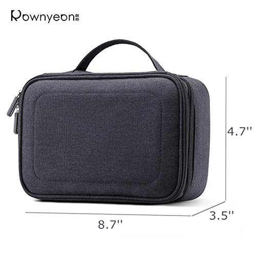 Rownyeon 3 Layers Waterproof Makeup Bag Cosmetic Bags Travel Organizer Mini Train Case with Adjustable Dividers for Cosmetics Makeup Brushes Toiletry Jewelry Digital Accessories 5 Rownyeon 3 Layers Waterproof Makeup Bag Cosmetic Bags Travel Organizer Mini Train Case with Adjustable Dividers for Cosmetics Makeup Brushes Toiletry Jewelry Digital Accessories