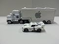 Disney Pixar Cars White Apple Mack Racer's Truck & Jobs Toy Car 1:55 Loose New