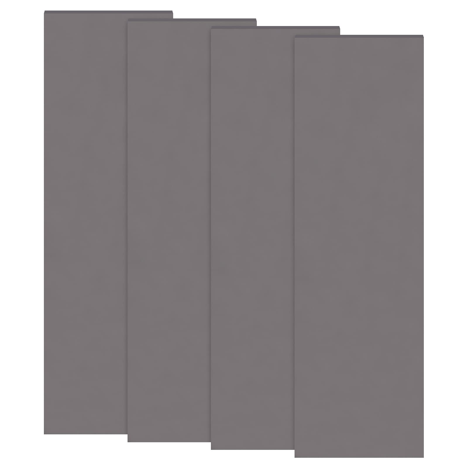 BENECREAT 14x4.3 Inch Black Rubber Stamp Sheet 4 Sheet Carving Block for Laser Master Engraver Machine,